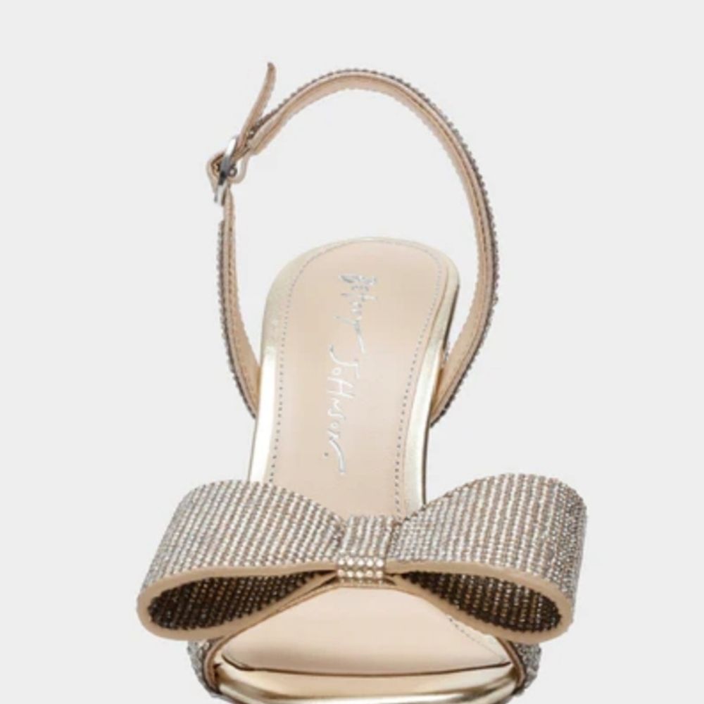 Betsey Johnson Joel Light Gold size 9.5 - Picture 5 of 10